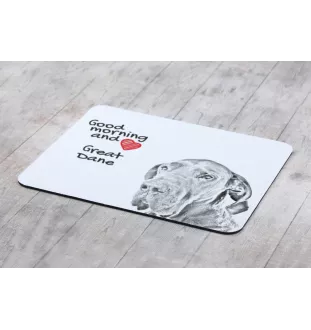 Dogue allemand, Grand danois I - tapis de souris personnalisé avec impression, tapis de souris personnalisé avec chien, accessoire unique pour employé de bureau de la marque Art-Dog