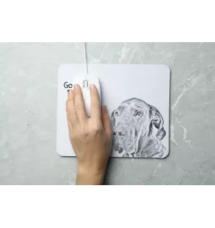 Dogue allemand, Grand danois I - tapis de souris personnalisé avec impression, tapis de souris personnalisé avec chien, accessoire unique pour employé de bureau de la marque Art-Dog