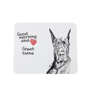 Great Dane - mouse pad with print, personalized dog-themed mouse pad, unique gadget for an office worker by Art-Dog brand