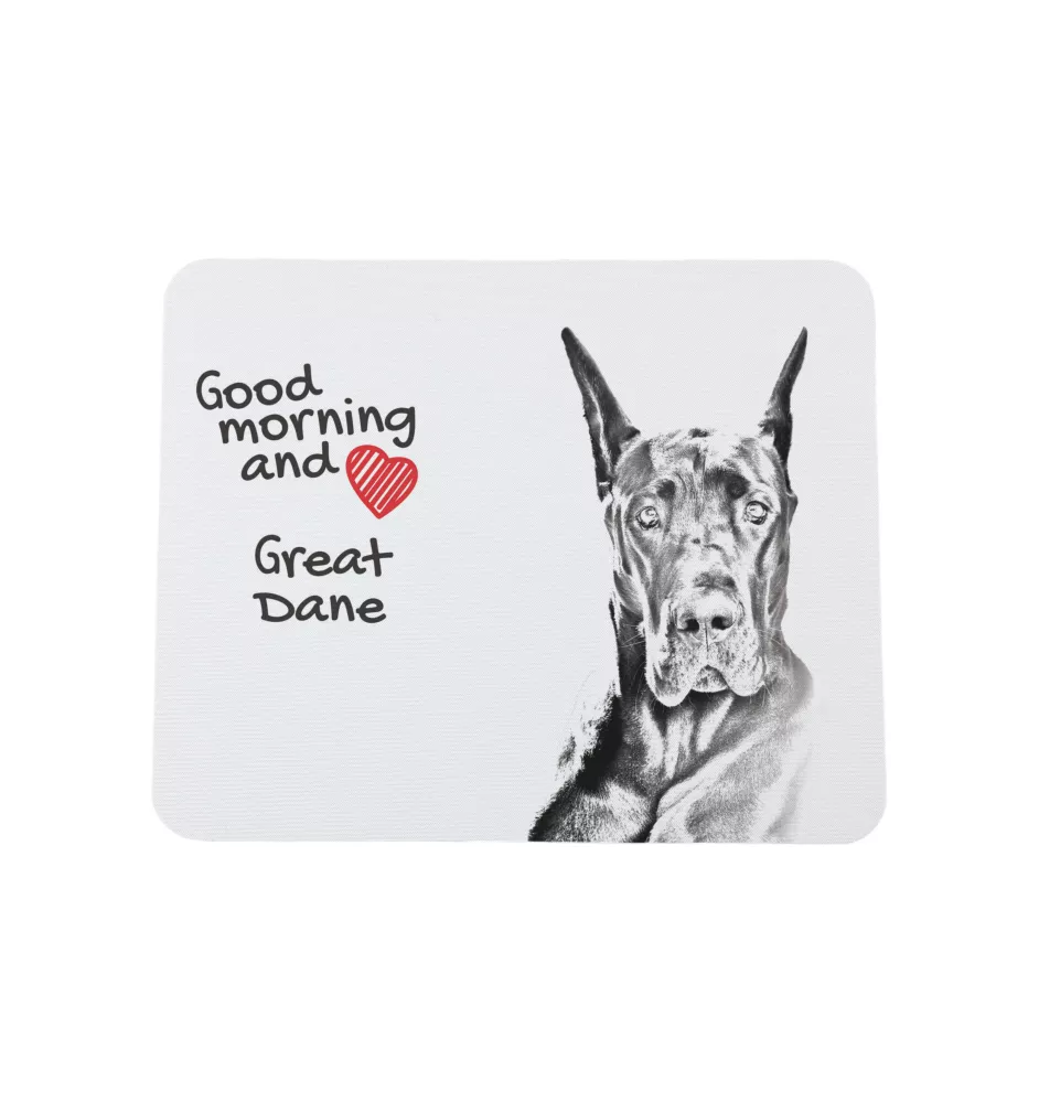 Great Dane - mouse pad with print, personalized dog-themed mouse pad, unique gadget for an office worker by Art-Dog brand