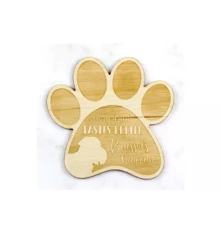 Brüsseler Griffon, Griffon Bruxellois - Tasse Untersetzer, graviert Untersetzer mit Hund, Geschenk für Hundeliebhaber von Art-Dog Marke