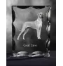 Dogue allemand, Grand danois - cristal avec photo de chien, statuette en verre avec photo, cadre exceptionnel avec photo de la marque Art-Dog