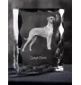 Dogue allemand, Grand danois - cristal avec photo de chien, statuette en verre avec photo, cadre exceptionnel avec photo de la marque Art-Dog