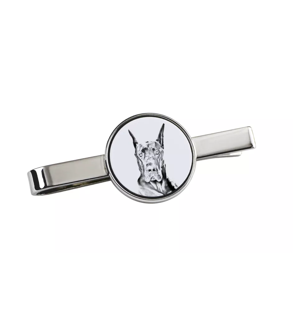 Great Dane - tie clip with a dog, personalized tie clip, a unique gift for a man from the Art-Dog brand