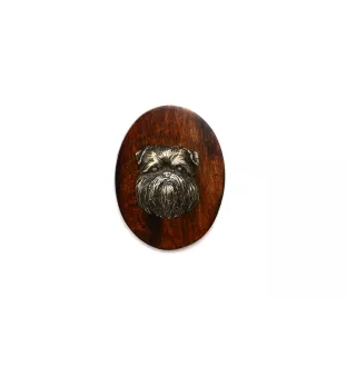 Gryfonik brukselski broszka clipring drewniany Art-Dog