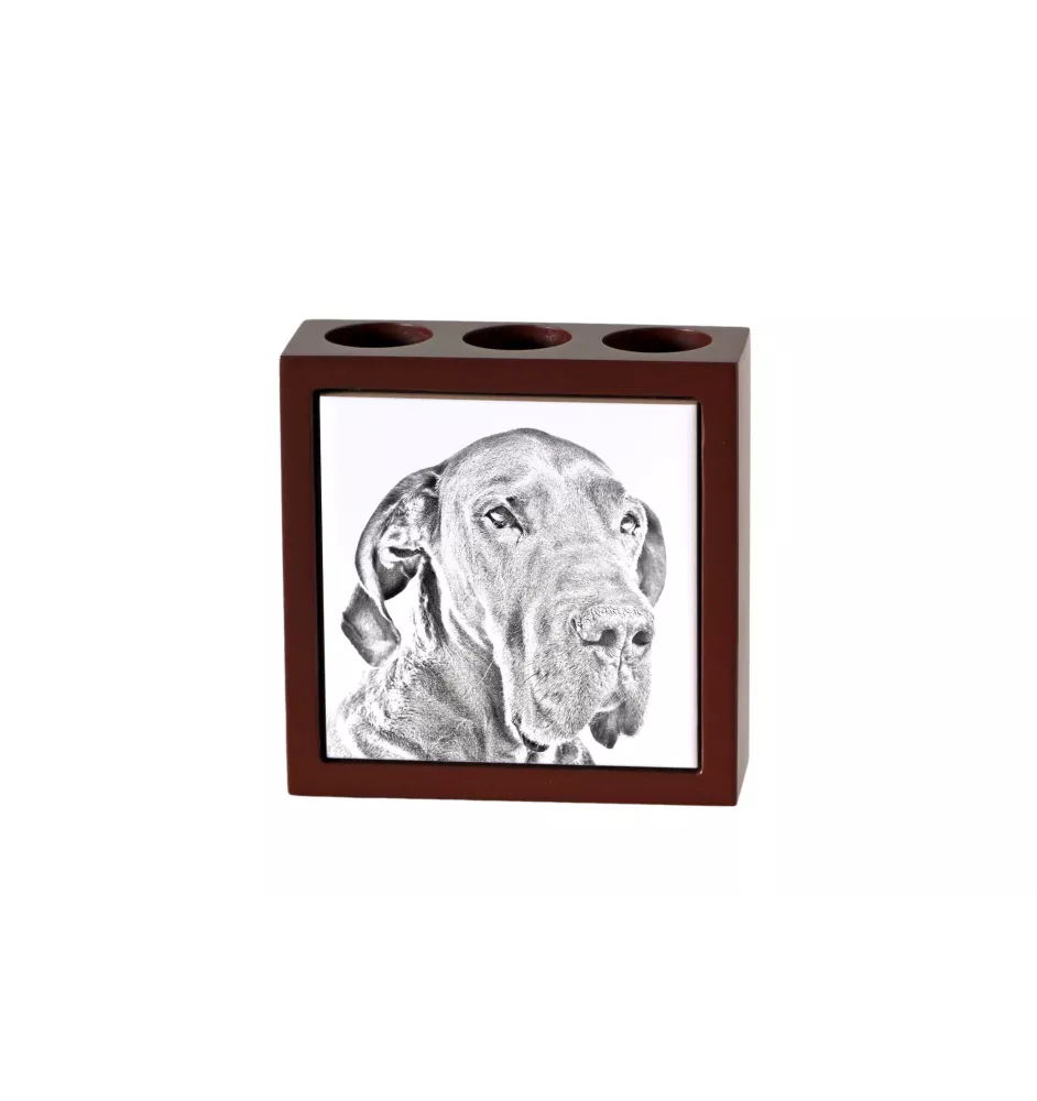 Dogue allemand, Grand danois I - porte-stylo avec chien, organiseur de bureau avec impression, décoration de bureau personnalisée de la marque Art-Dog