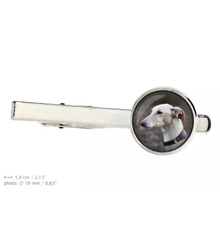 Lévrier anglais, Greyhound - pince à cravate, accessoire, bijou pour tenue de soirée de la marque Art-Dog