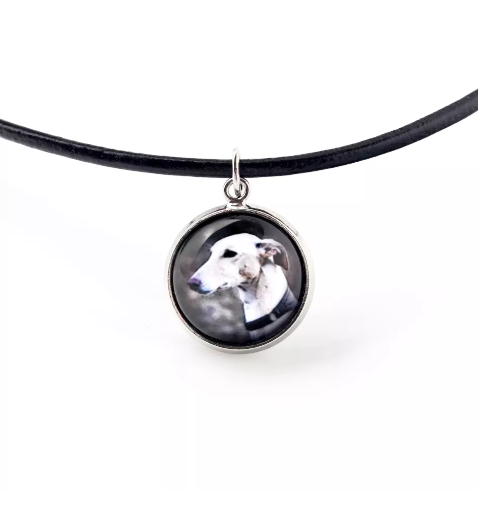 Greyhound, Grosser Englischer Windhund - Halskette mit Anhänger mit Ihrem Foto, handgefertigt, handgefertigter Schmuck der Marke Art-Dog