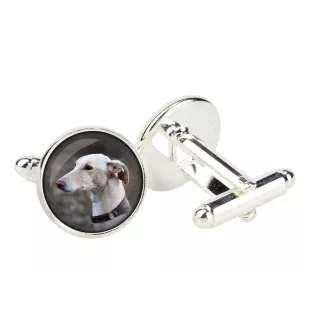 Greyhound, Grosser Englischer Windhund - Manschettenknöpfe in einer Schachtel, handgefertigter Schmuck, Produkt der Marke Art-Dog