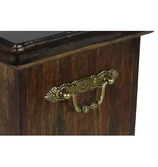 Brüsseler Griffon, Griffon Bruxellois - hölzerne Urne für die Asche eines Hundes, personalisierte Urne mit Gravur, kleine Urne für Hundesasche von der Marke Art-Dog