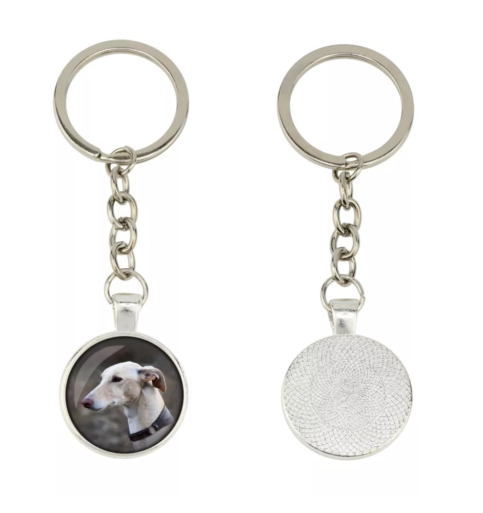 Greyhound, English Greyhound - keychain in a box, own photo, keychain pendant from Art-Dog brand