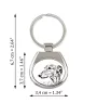 Lévrier anglais, Greyhound - porte-clés avec chien, porte-clés imprimé, breloque personnalisée de la marque Art-Dog