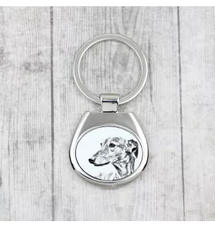 Greyhound, English Greyhound - keychain with a dog, keychain with a print, personalized pendant from the Art-Dog brand