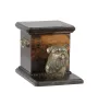 Griffon Bruxellois, Brussels Griffon - urn for dog ashes with a statuette, elegant urn for a dog, unique urn with a bust of a dog by Art-Dog brand