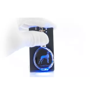 Great Dane - pendant with a photo of a dog, crystal key ring in a gift box, a unique gift by Art-Dog