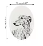 Lévrier anglais, Greyhound - une plaque commémorative avec une photo de chien, une plaque funéraire avec une impression, une plaque ovale personnalisée de la marque Art-Dog