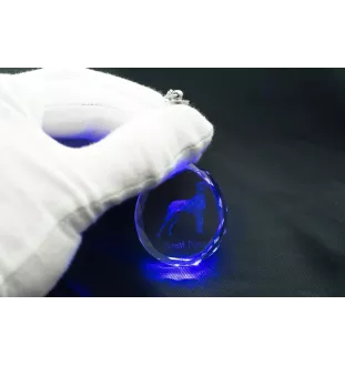 Deutsche Dogge, Ulmer Dogge, Große Dogge - Anhänger mit einem Foto eines Hundes, Schlüsselanhänger aus Kristall in einer Geschenkbox, ein einzigartiges Geschenk von Art-Dog