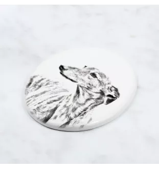 Lévrier anglais, Greyhound - une plaque commémorative avec une photo de chien, une plaque funéraire avec une impression, une plaque ovale personnalisée de la marque Art-Dog