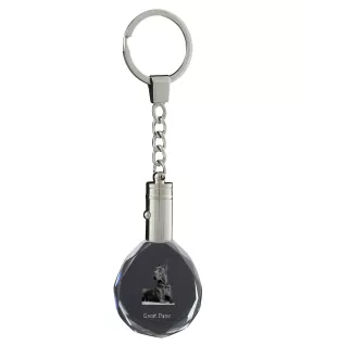 Dogue allemand, Grand danois I - pendentif avec une photo de chien, porte-clés en cristal dans une boîte cadeau, un cadeau unique par Art-Dog