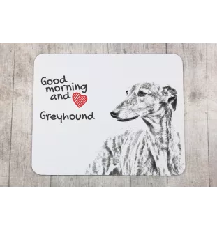 Greyhound, English Greyhound - mouse pad with print, personalized dog-themed mouse pad, unique gadget for an office worker by Art-Dog brand