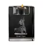 Deutsche Dogge, Ulmer Dogge, Große Dogge I - Kerzenhalter mit Hundefoto, Teelichthalter aus Kristall, personalisiertes Geschenk der Marke Art-Dog