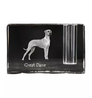 Dog niemiecki penholder kryształowy z psem Art-Dog
