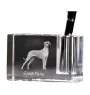 Dog niemiecki penholder kryształowy z psem Art-Dog