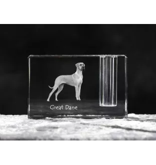 Dog niemiecki penholder kryształowy z psem Art-Dog