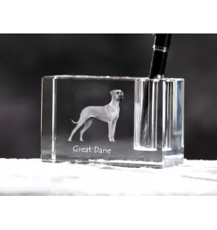Dog niemiecki penholder kryształowy z psem Art-Dog