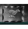 Greyhound, English Greyhound - crystal with a picture of a dog, glass statuette with a picture, unique frame with a picture from Art-Dog brand