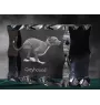 Greyhound, English Greyhound - crystal with a picture of a dog, glass statuette with a picture, unique frame with a picture from Art-Dog brand