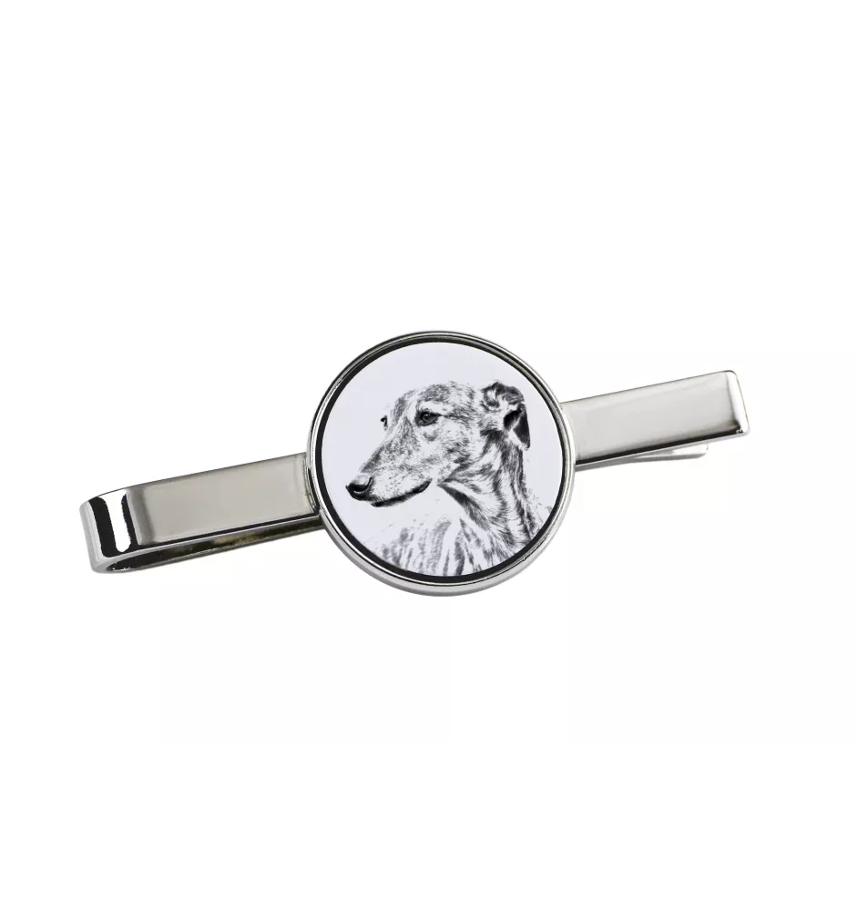 Greyhound spinka do krawatu z psem Art-Dog