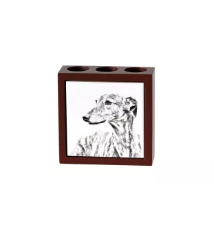 Greyhound, English Greyhound - pen holder with a dog, desk organizer with a print, personalized desk decoration from the Art-Dog brand.