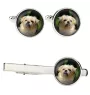 Griffon bruxellois - Boutons de manchette et cravate avec votre photo, accessoire de costume, bijoux pour hommes de la marque Art-Dog.