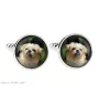 Griffon Bruxellois, Brussels Griffon - cufflinks and tie with your photo, a suit decoration, men's jewelry from the Art-Dog brand.