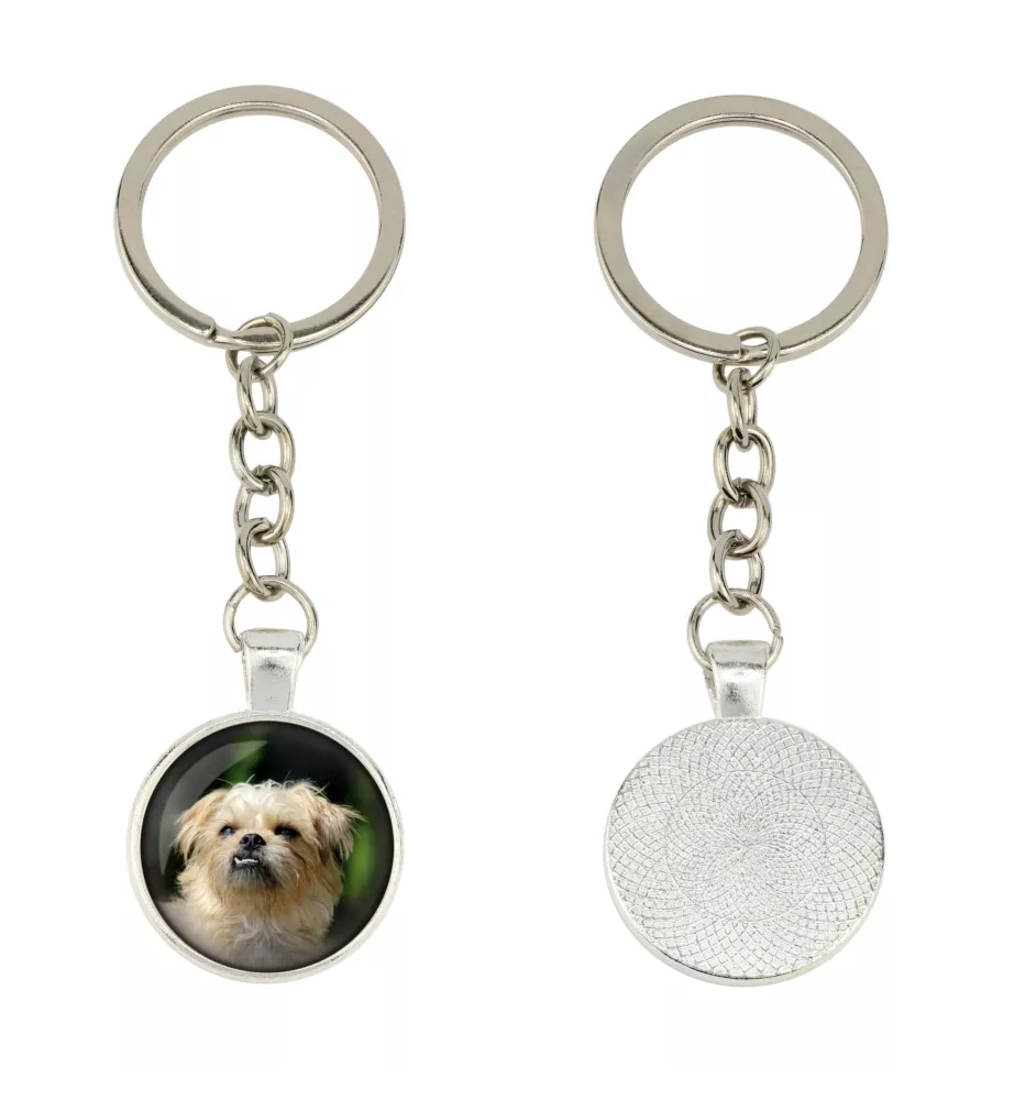 Griffon Bruxellois, Brussels Griffon - keychain in a box, own photo, keychain pendant from Art-Dog brand
