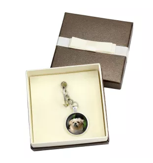 Griffon Bruxellois, Brussels Griffon - keychain in a box, own photo, keychain pendant from Art-Dog brand