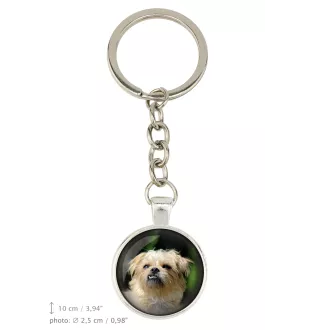 Griffon Bruxellois, Brussels Griffon - keychain in a box, own photo, keychain pendant from Art-Dog brand