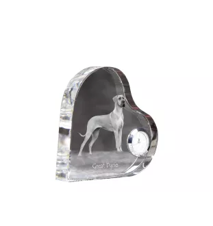 Dog niemiecki zegar w kształcie serca z psem Art-Dog