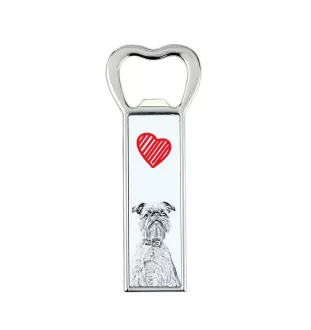 Griffon Bruxellois, Brussels Griffon - bottle opener with a dog, personalized fridge opener, unique gift for a man by Art-Dog brand
