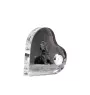 Great Dane I - crystal clock with a dog picture, heart-shaped shelf clock, personalized standing clock by Art-Dog brand