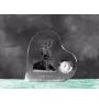 Great Dane I - crystal clock with a dog picture, heart-shaped shelf clock, personalized standing clock by Art-Dog brand