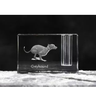 Greyhound penholder kryształowy z psem Art-Dog