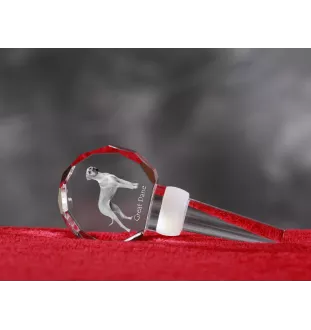 Deutsche Dogge, Ulmer Dogge, Große Dogge - Kristallflaschenverschluss, einzigartiger Weinverschluss mit Foto, personalisiertes Geschenk für Sommelier der Marke Art-Dog