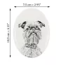 Griffon bruxellois - une plaque commémorative avec une photo de chien, une plaque funéraire avec une impression, une plaque ovale personnalisée de la marque Art-Dog