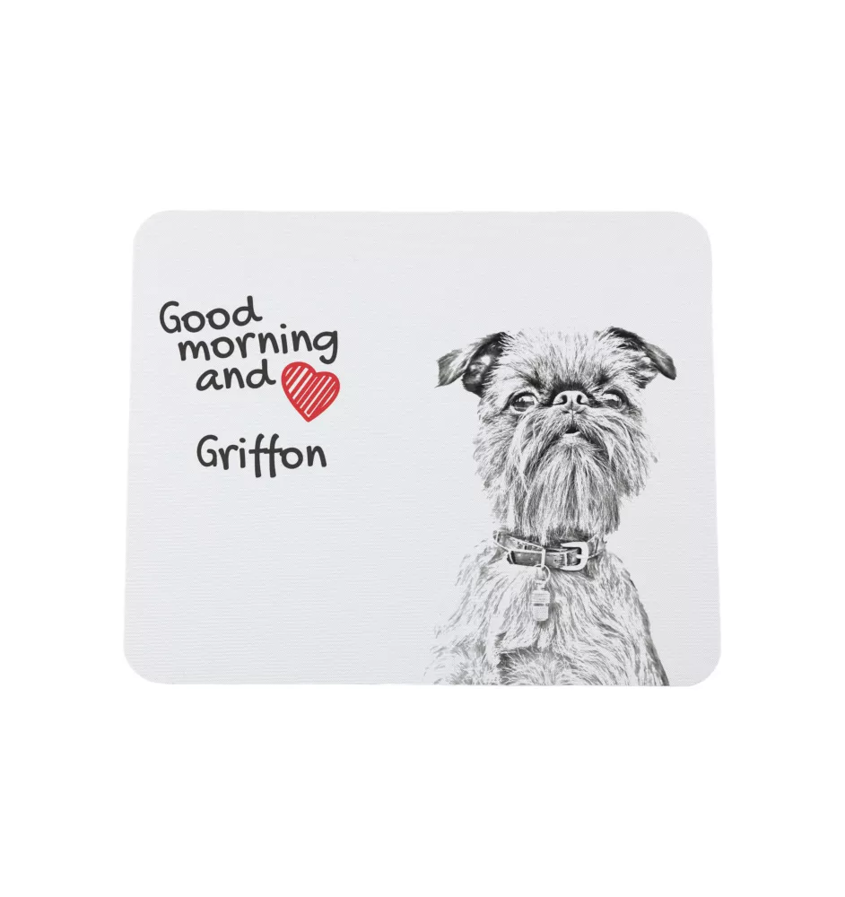 Griffon Bruxellois, Brussels Griffon - mouse pad with print, personalized dog-themed mouse pad, unique gadget for an office worker by Art-Dog brand