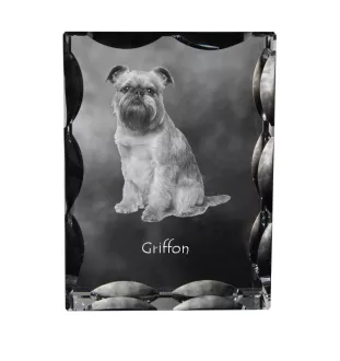Gryfonik brukselski ramka kryształowa z psem Art-Dog