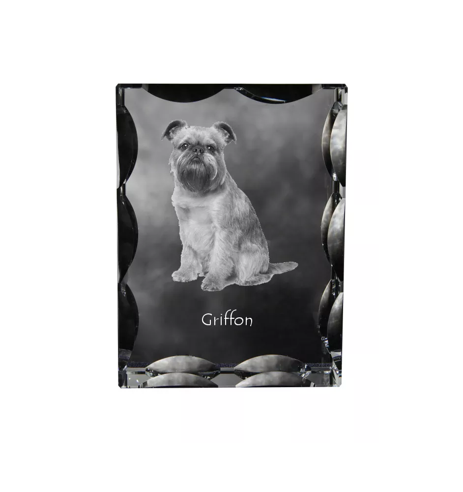 Gryfonik brukselski ramka kryształowa z psem Art-Dog