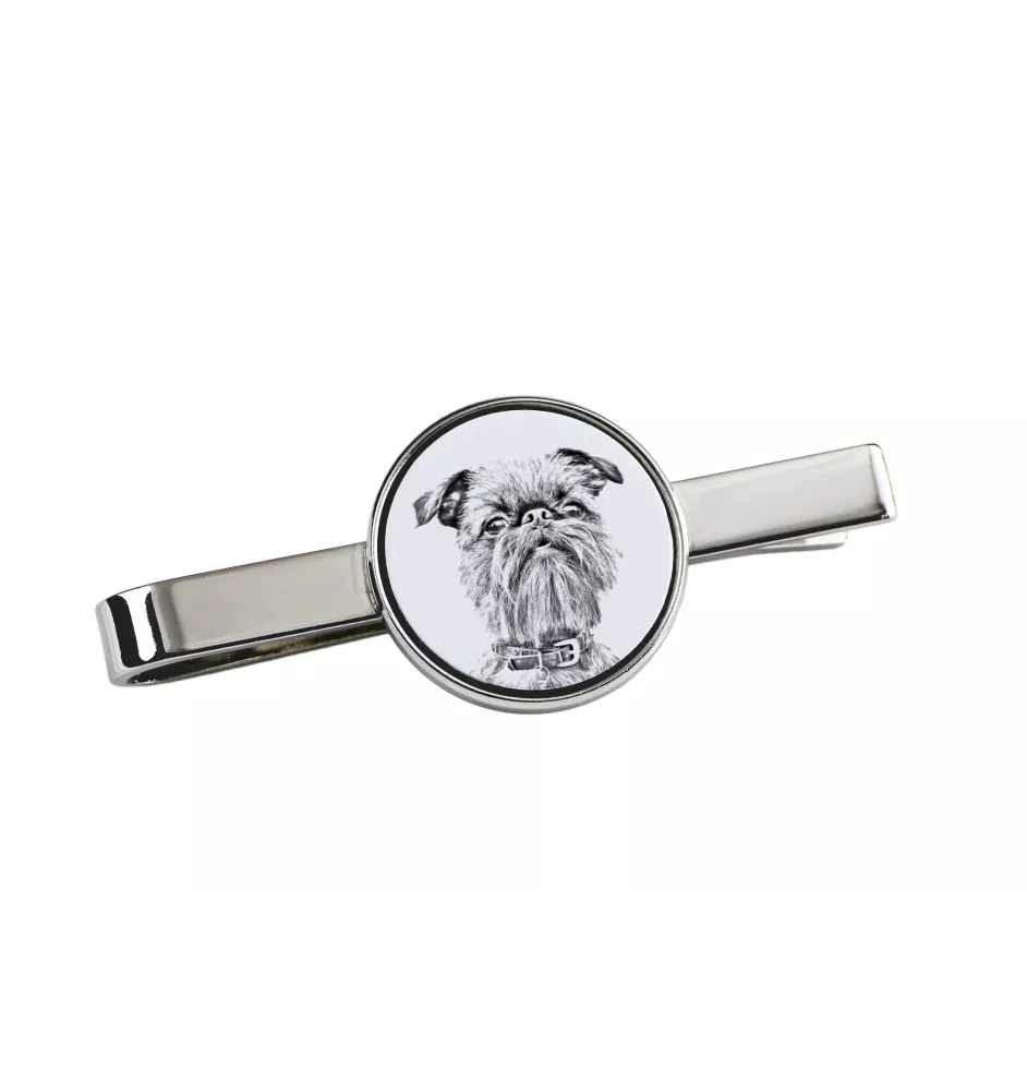 Brüsseler Griffon, Griffon Bruxellois - Krawattenklammer mit Hund, personalisierter Krawattenclip, einzigartiges Geschenk für Männer von der Marke Art-Dog