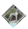 Dogue allemand, Grand danois - un cube de cristal avec une photo, une photo de cheval dans le cristal, un presse-papiers cubique de la marque Art-Dog